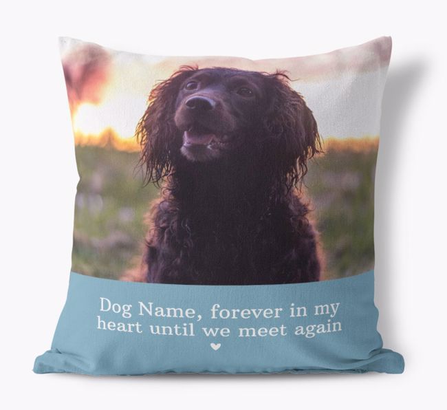 Until We Meet Again: Personalized {breedFullName} Photo Upload Pillow